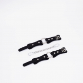 Черные кожаные наручники с кольцом - Crazy Handmade - купить с доставкой в Благовещенске