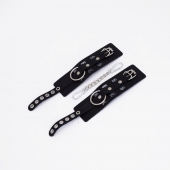 Черные кожаные наручники Sex - Crazy Handmade - купить с доставкой в Благовещенске