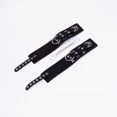 Черные кожаные оковы Sex - Crazy Handmade - купить с доставкой в Благовещенске