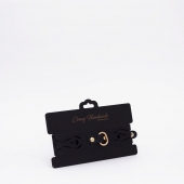 Черный кожаный ошейник с золотистой фурнитурой - Crazy Handmade - купить с доставкой в Благовещенске