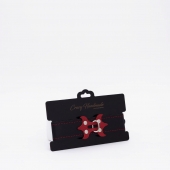 Черный ошейник с красным декором и строчкой - Crazy Handmade - купить с доставкой в Благовещенске