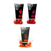 Набор из 3 съедобных лубрикантов JUJU (клубника, малина, грейпфрут) - JuJu - купить с доставкой в Благовещенске