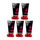 Набор из 5 съедобных лубрикантов JUJU со вкусом малины - JuJu - купить с доставкой в Благовещенске