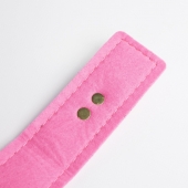 Черно-розовый ошейник с золотистой фурнитурой - Crazy Handmade - купить с доставкой в Благовещенске