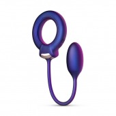 Фиолетовое эрекционное виброкольцо с анальным шариком Eclipse - ONE DC B.V. - в Благовещенске купить с доставкой
