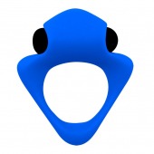 Синее эрекционное кольцо Wooomy Tribeс с вибрацией - Adrien Lastic - в Благовещенске купить с доставкой