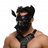 Черная кожаная маска «Собака» - Crazy Handmade - купить с доставкой в Благовещенске