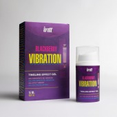 Стимулирующий гель с эффектом вибрации Blackberry Vibration - 15 мл. - INTT - купить с доставкой в Благовещенске