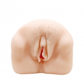 Телесный мастурбатор-вагина с оволосением и вибрацией - Baile - в Благовещенске купить с доставкой