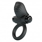 Черное эрекционное кольцо с вибрацией Adrien - Baile - в Благовещенске купить с доставкой