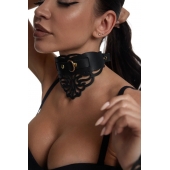 Фигурный чокер с узорами и золотистой фурнитурой - Crazy Handmade - купить с доставкой в Благовещенске