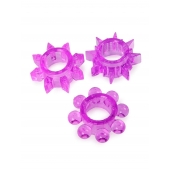 Набор из 3 лиловых эрекционных колец различной формы - Erowoman-Eroman - в Благовещенске купить с доставкой