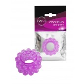 Лиловое эрекционное кольцо с 2 рядами стимулирующих шариков - Erowoman-Eroman - в Благовещенске купить с доставкой