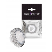 Эластичное эрекционное кольцо с длинными черными «ресничками» - Sextaz - в Благовещенске купить с доставкой