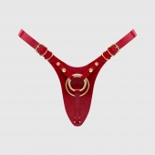 Красный пояс для фиксации насадок Strap-On-Me Leatherette Harness Fabulous - Strap-on-me - купить с доставкой в Благовещенске
