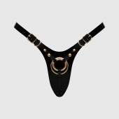 Черный пояс для фиксации насадок Strap-On-Me Leatherette Harness Fabulous - Strap-on-me - купить с доставкой в Благовещенске