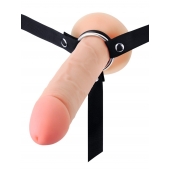 Мужской полый страпон на регулируемых ремешках - 22 см. - Sex Expert - купить с доставкой в Благовещенске