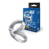 Прозрачное двойное эрекционное кольцо - Sex Expert - в Благовещенске купить с доставкой