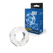 Прозрачное эрекционное кольцо в форме гайки - Sex Expert - в Благовещенске купить с доставкой