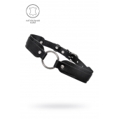 Черный кожаный чокер-ошейник со скруглёнными углами - Pecado - купить с доставкой в Благовещенске