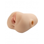 Телесный мастурбатор с вибрацией Double Pounder Vibrating Squeeze Stroker - Pipedream - в Благовещенске купить с доставкой