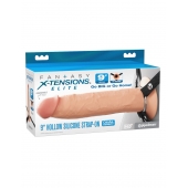 Телесный пустотелый фаллопротез 9’’ Hollow Silicone Strap-On - 24,1 см. - Pipedream - купить с доставкой в Благовещенске