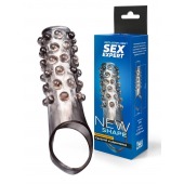 Дымчатая насадка на пенис с выпуклостями - 11 см. - Sex Expert - в Благовещенске купить с доставкой