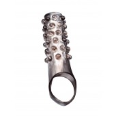 Дымчатая насадка на пенис с выпуклостями - 11 см. - Sex Expert - в Благовещенске купить с доставкой