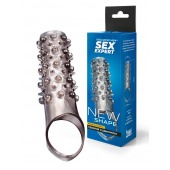 Дымчатая насадка на пенис с шипами и выпуклостями - 12 см. - Sex Expert - в Благовещенске купить с доставкой