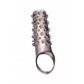 Дымчатая насадка на пенис с шипами и выпуклостями - 12 см. - Sex Expert - в Благовещенске купить с доставкой