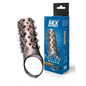 Дымчатая насадка на пенис с шипами и выпуклостями - 12,5 см. - Sex Expert - в Благовещенске купить с доставкой