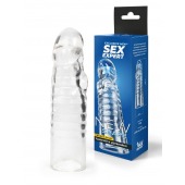 Прозрачная закрытая насадка на член - 15 см. - Sex Expert - в Благовещенске купить с доставкой