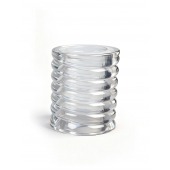 Прозрачная сквозная насадка на пенис с ребрышками - Sex Expert - в Благовещенске купить с доставкой