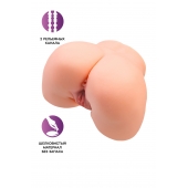 Телесный мастурбатор в форме попки с 2 любовными входами - No Name - в Благовещенске купить с доставкой