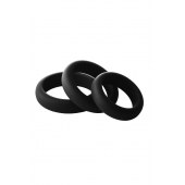 Набор из 3 черных эрекционных колец Smooth Silicone Cockring Pack - Dream Toys - в Благовещенске купить с доставкой