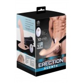 Телесный полый страпон с вибрацией Erection Agents - 24,1 см. - NMC - купить с доставкой в Благовещенске
