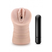 Телесный мастурбатор-вагина Ayumi с вибрацией - Blush Novelties - в Благовещенске купить с доставкой