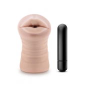 Телесный мастурбатор-ротик Nicole Vibrating Masturbator - Blush Novelties - в Благовещенске купить с доставкой