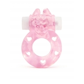 Розовое эрекционное виброкольцо в форме зайчика - 1137 - в Благовещенске купить с доставкой