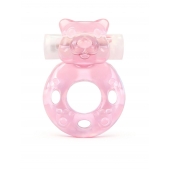 Розовое эрекционное виброкольцо в форме мишки - 1137 - в Благовещенске купить с доставкой