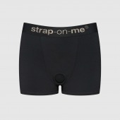 Черные трусики-боксеры для фиксации насадок Strap-on-me Harness Lingerie Allure - size XS - Strap-on-me - купить с доставкой в Благовещенске
