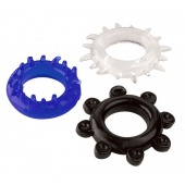 Набор из 3 эрекционных колец разного цвета и рельефа - Boys of Toys - в Благовещенске купить с доставкой