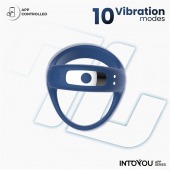 Синее интерактивное эрекционное виброкольцо Rank - Intoyou - в Благовещенске купить с доставкой