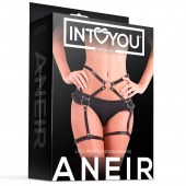 Черные стрепы на бёдра Aneir - Intoyou - купить с доставкой в Благовещенске