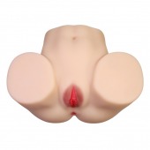 Телесный мастурбатор с 2 любовными отверстиями Olivia - Baile - в Благовещенске купить с доставкой