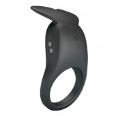 Черное перезаряжаемое виброкольцо Carlton - Baile - в Благовещенске купить с доставкой