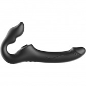 Черный безремневой страпон с 3 моторами - Ibiza - купить с доставкой в Благовещенске