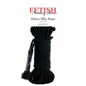 Черная веревка для фиксации Deluxe Silky Rope - 9,75 м. - Pipedream - купить с доставкой в Благовещенске