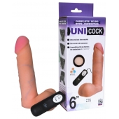Фаллическая насадка Харнесс UNICOCK 6  с вибрацией - 18 см. - LOVETOY (А-Полимер) - купить с доставкой в Благовещенске