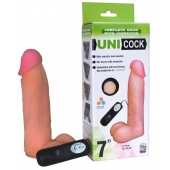 Фаллическая насадка Харнесс UNICOCK 7  с вибрацией - 19 см. - LOVETOY (А-Полимер) - купить с доставкой в Благовещенске